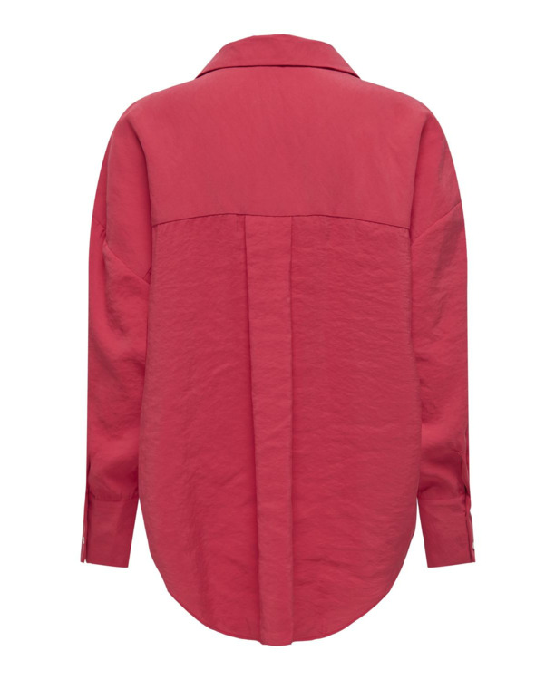 Oversize Fit Shirt Collar Long Sleeves (L/S) Oversized fit overhemd met knoopsluiting en langer op de rug
