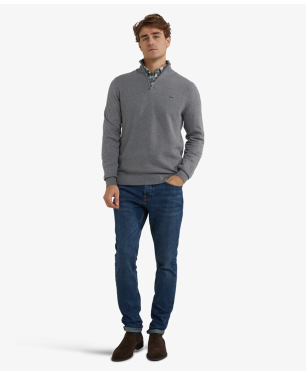 Zip Mock Sweater Heren