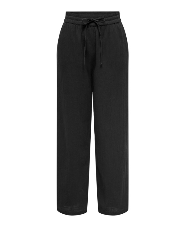Regular Fit Basic elastische taillebroek met zijzakken