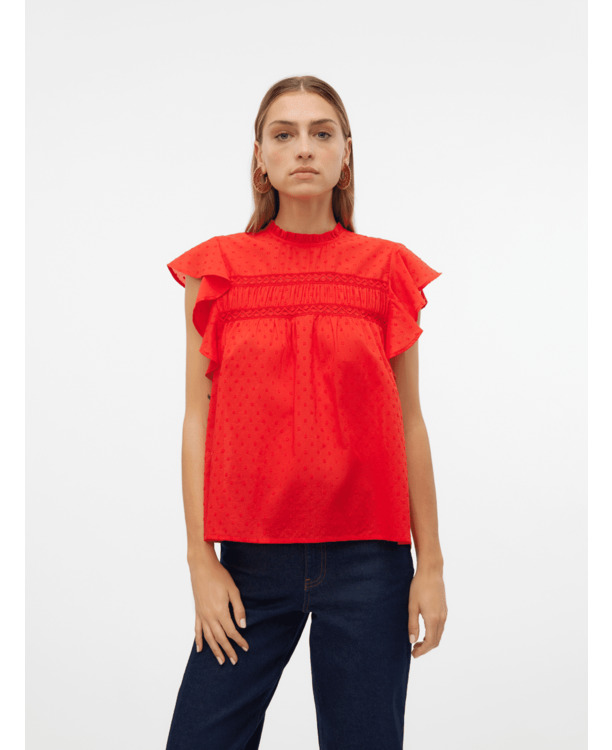 VMTRINE SL LACE TOP WVN NOOS
