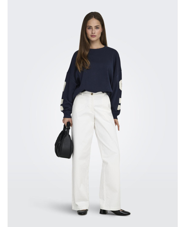 Loose Fit O-Neck Long Sleeves (L/S) Loose fit sweatshirt met O-hals voor vrijetijdsgebruik