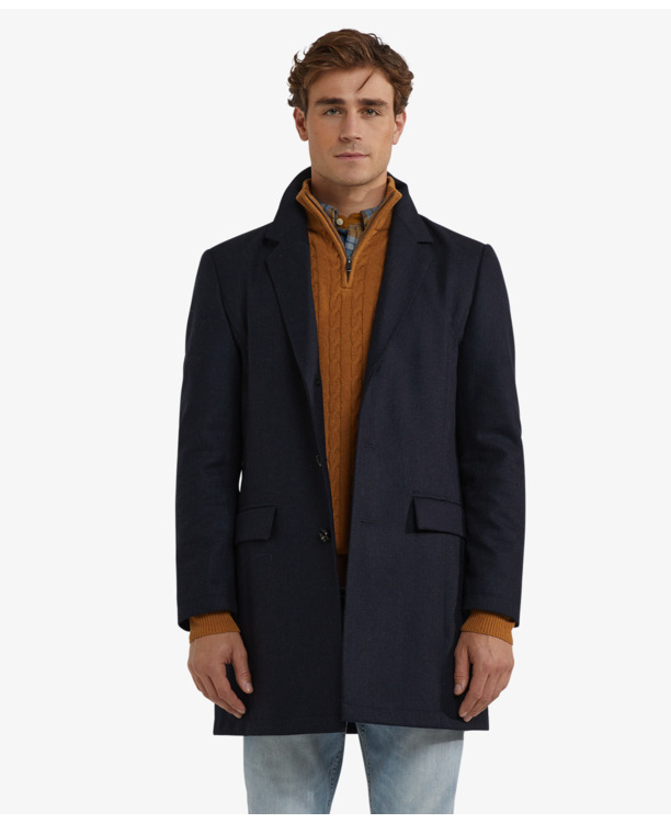 Check Wool Coat Heren