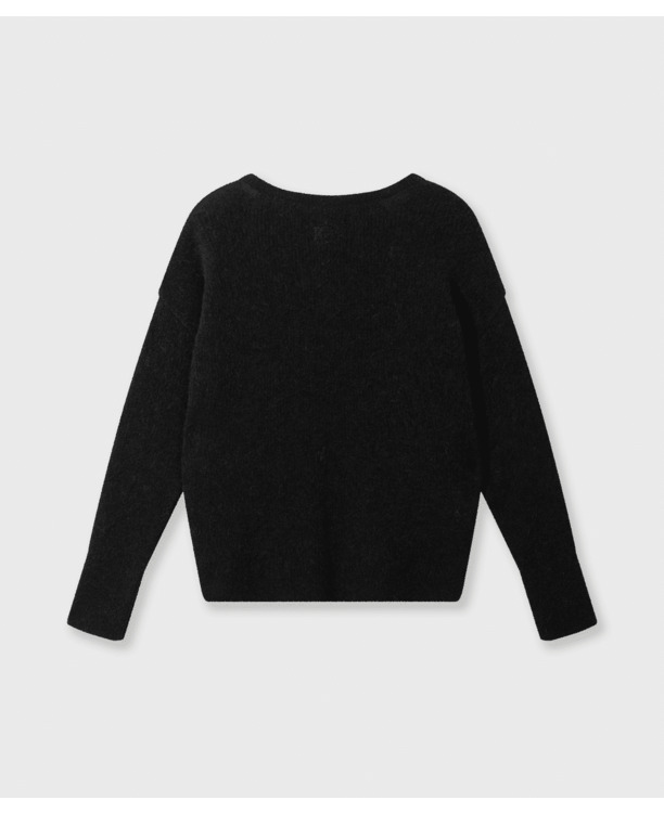 10DAYS Dames diepe hals gebreide trui alpaca mix