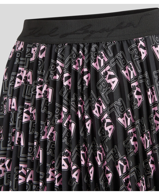 VARSITY AOP PLEATED SHRT SKIRT