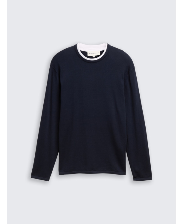 Gebreite trui met kraagdetail