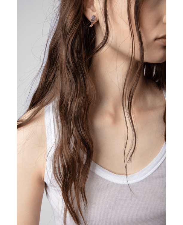 ROCK FEATHER EARRING
