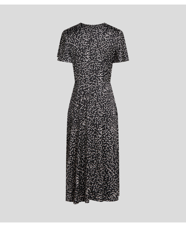 MEMPHIS AOP SATIN MIDI DRESS