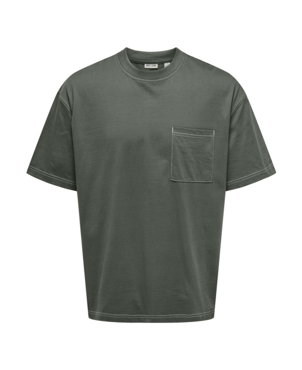 Oversized pasvorm ronde hals korte mouwen (K/M) Heren