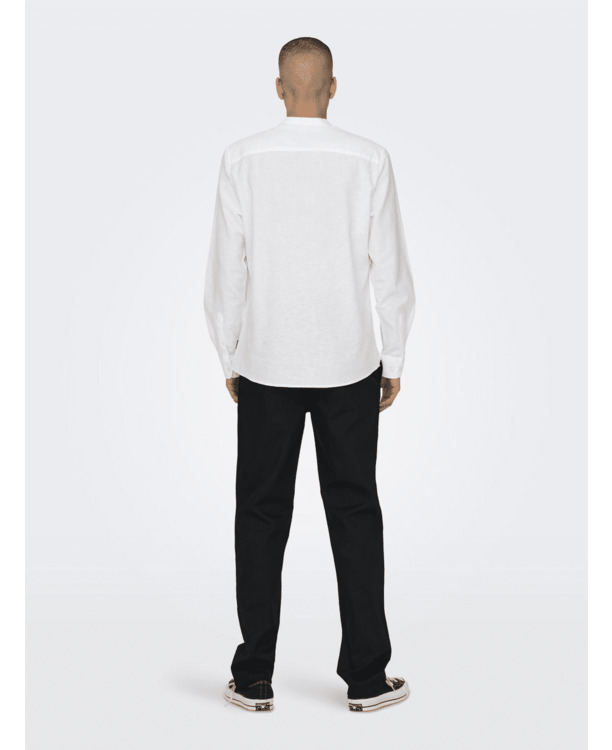 Slim Fit China Kraag Lange Mouwen (L/M) Heren