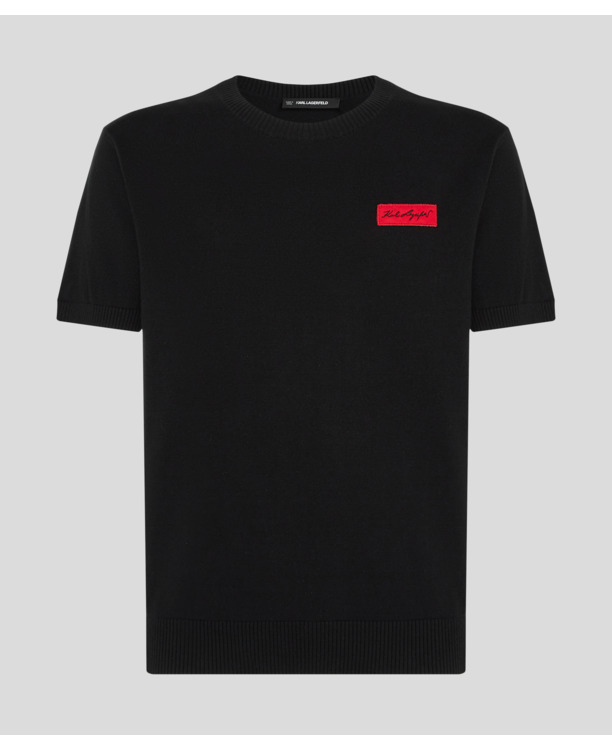 LOGO PATCH KNIT TEE