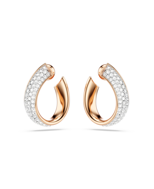 Exist Pierced Earrings Small Rose Gold shiny Crystal