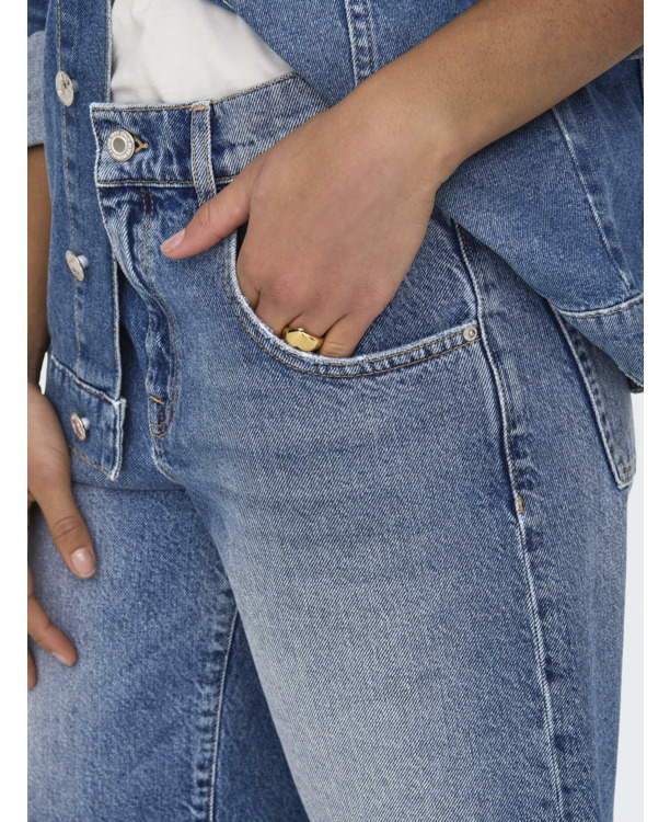 Baggy Fit Denim shorts met middelhoge taille voor dagelijks gebruik
