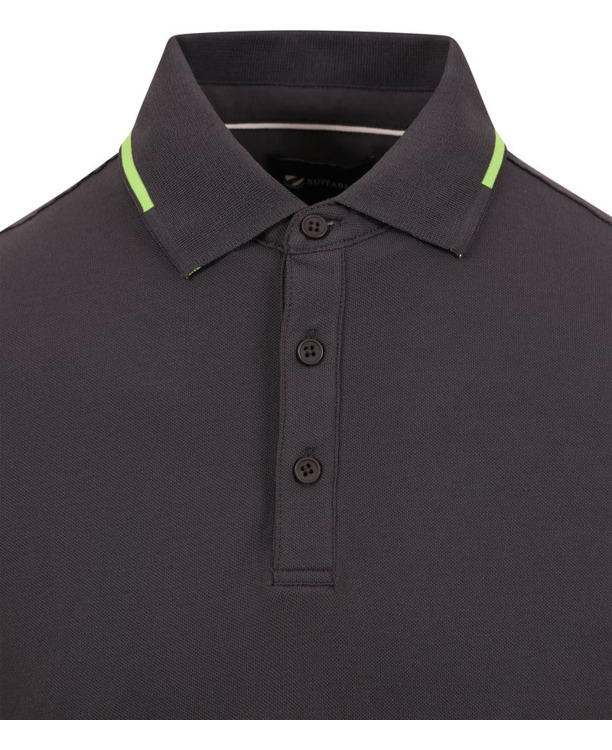 Suitable Fluo B Polo Antraciet