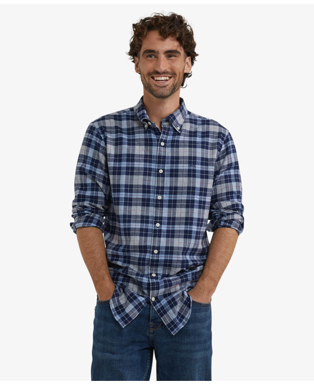 Flannel Check Shirt 100% Cotton Heren