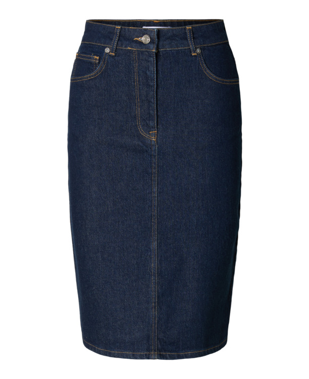 SLFVIDA MIDI MW DENIM SKIRT