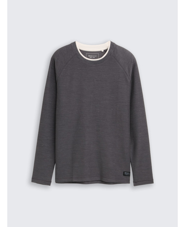 Shirt met lange mouwen en textuur