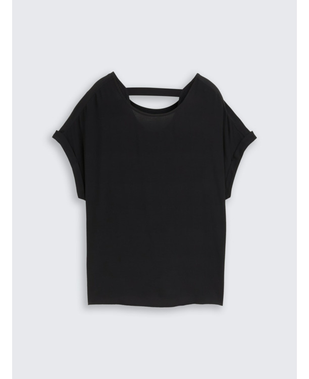 Losvalnde blouse met uitsnijding aan de Achterkant