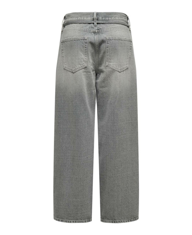 Balloon Fit Straight fit jeans met riemlussen en middelhoge taille