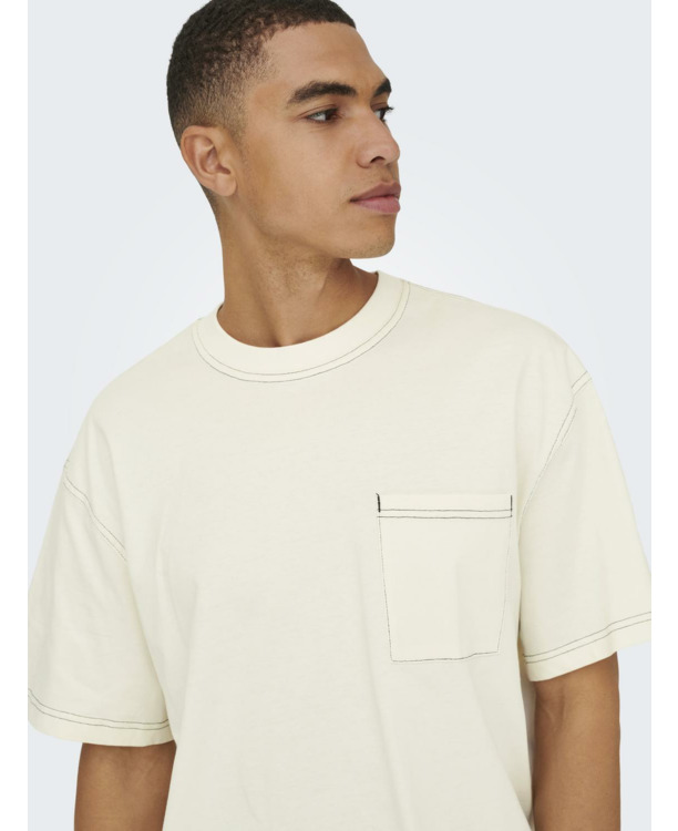 Oversized pasvorm ronde hals korte mouwen (K/M) Heren