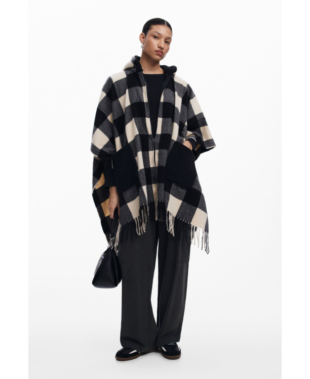PONCHO PONCHO REPRISE ARENAL BLACK&WHITE