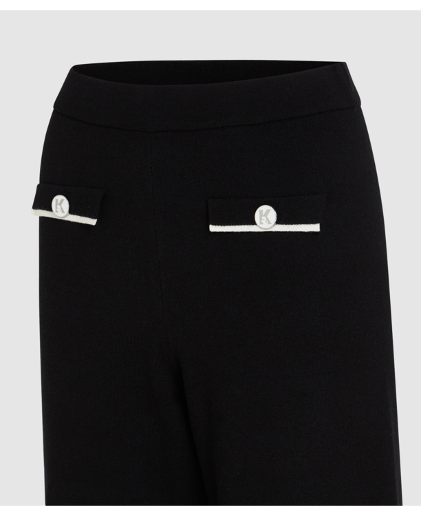 BW FANCY BUTTON KNIT PANTS