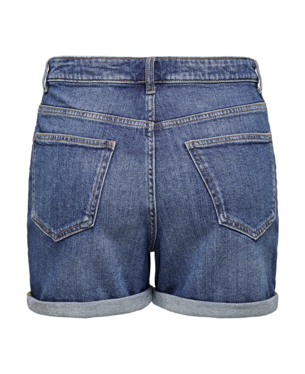 Regular Fit Regular fit denim shorts met riemlussen