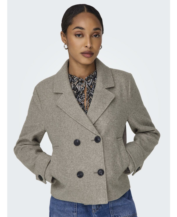 Spread Collar Long Sleeves (L/S) Omgekeerde jas met korte knoopsluiting