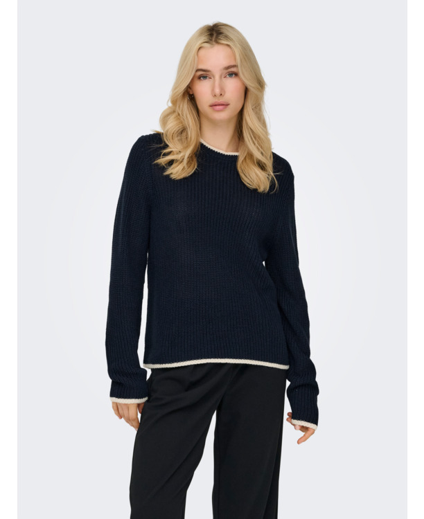 JDYEVIE L/S ON CONTRAST PULLOVER KN