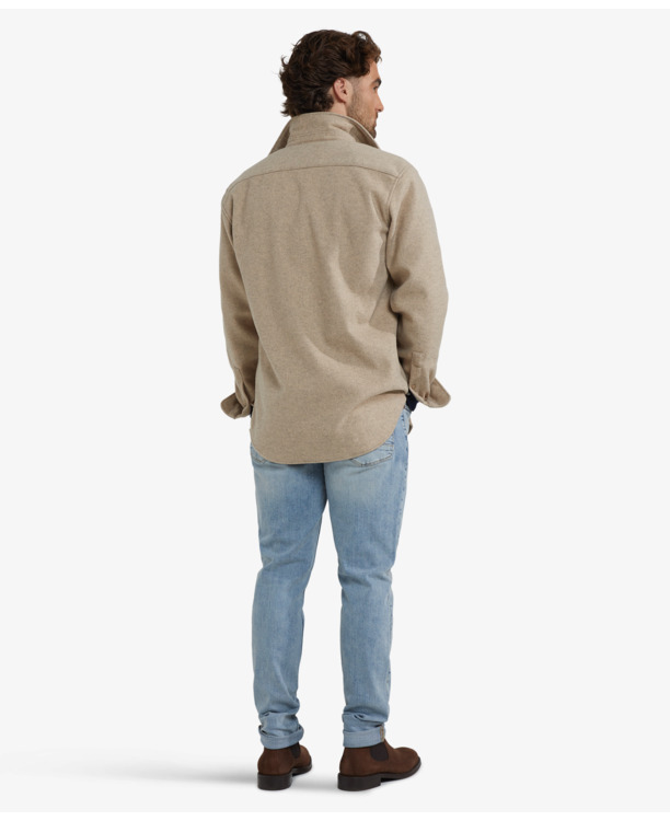 Wool Look Overshirt 100% Cotton Heren