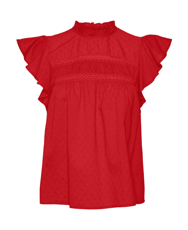 VMTRINE SL LACE TOP WVN NOOS