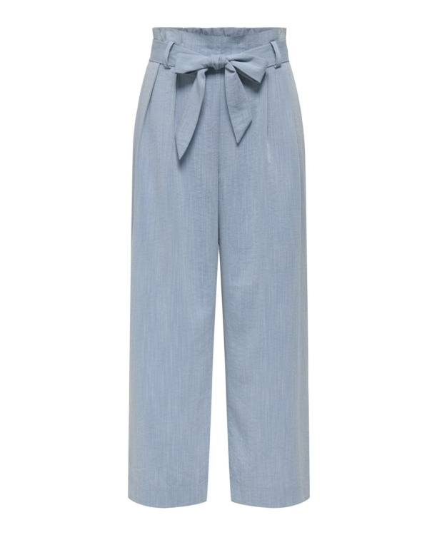 Flared Fit Paperbag broek met riem