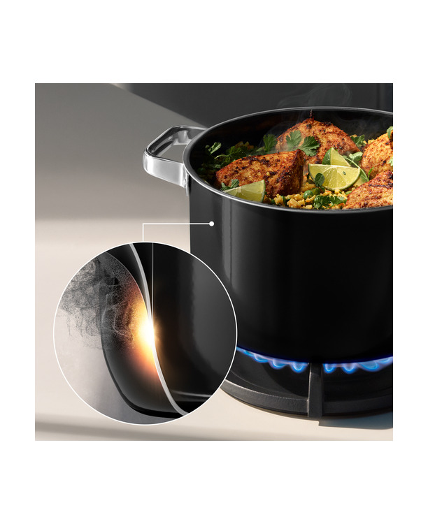Fusiontec Mineral Pro 4-delige pannenset, Zwart