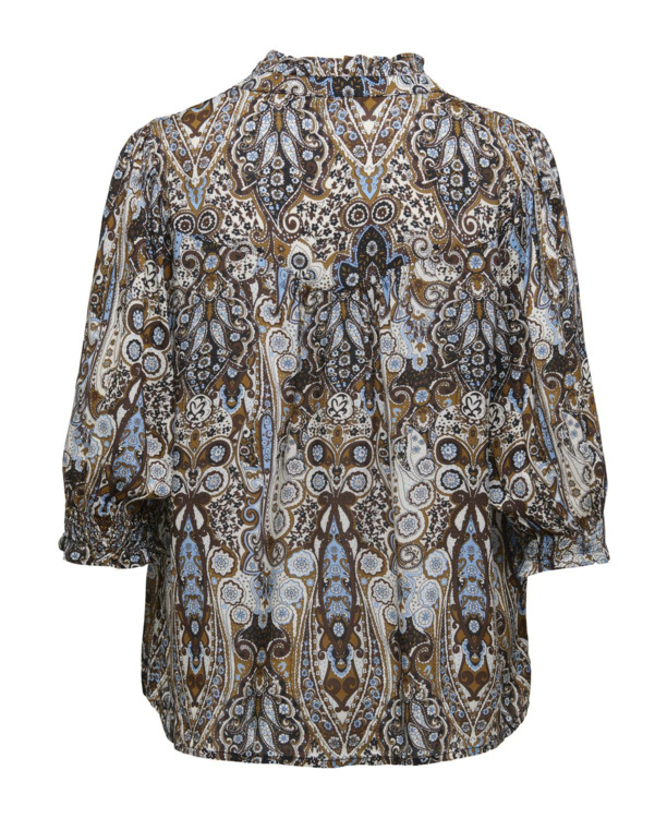 Regular Fit Shirt Collar 3/4 Sleeves (3/4) Vrouwelijk overhemd met normale pasvorm en 3/4 mouwen