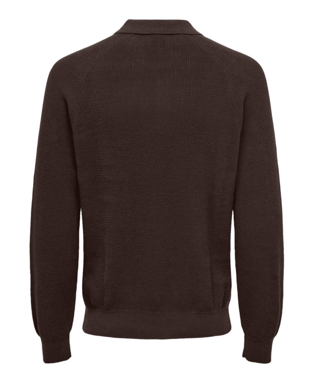 Regular Fit Polo Long Sleeves (L/S) -> Gebreide trui met lange mouwen en normale pasvorm Heren