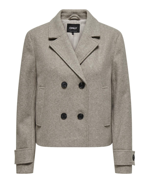 Spread Collar Long Sleeves (L/S) Omgekeerde jas met korte knoopsluiting