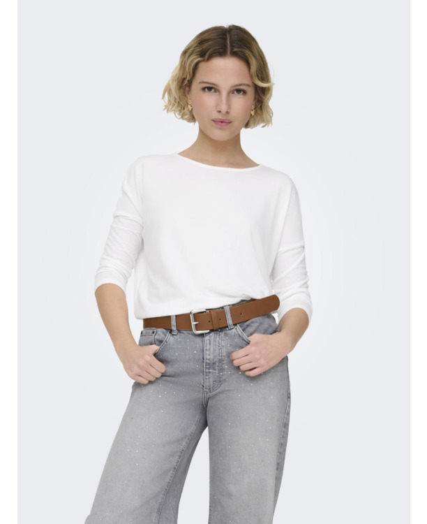 Loose Fit O-Neck 3/4 Sleeves (3/4) Top met ronde hals en 3/4 mouwen voor dagelijks comfort