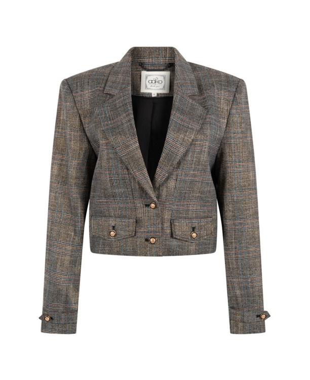 Aaiko Dames elegante blazer zwart viscose elastaan