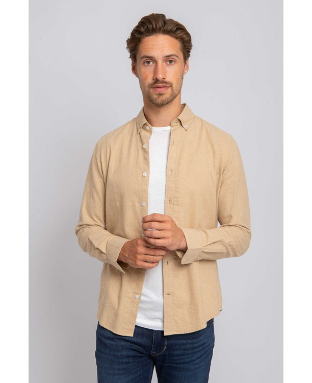 Suitable Overhemd Flanel Beige