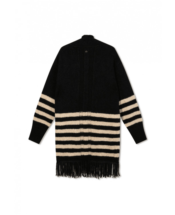 10DAYS Dames gestreepte cardigan trui alpaca wol