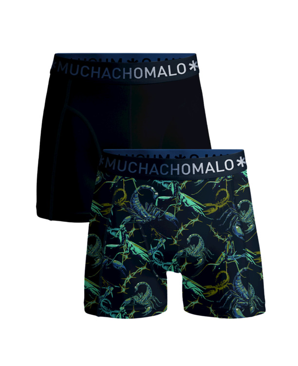 Jongens 2-Pack Boxershorts print/effen Print/Black