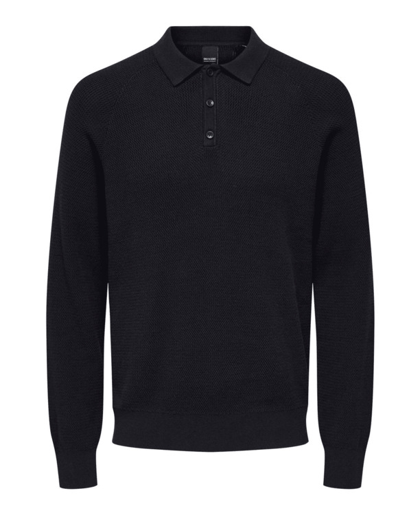 Regular Fit Polo Long Sleeves (L/S) -> Gebreide trui met lange mouwen en normale pasvorm Heren