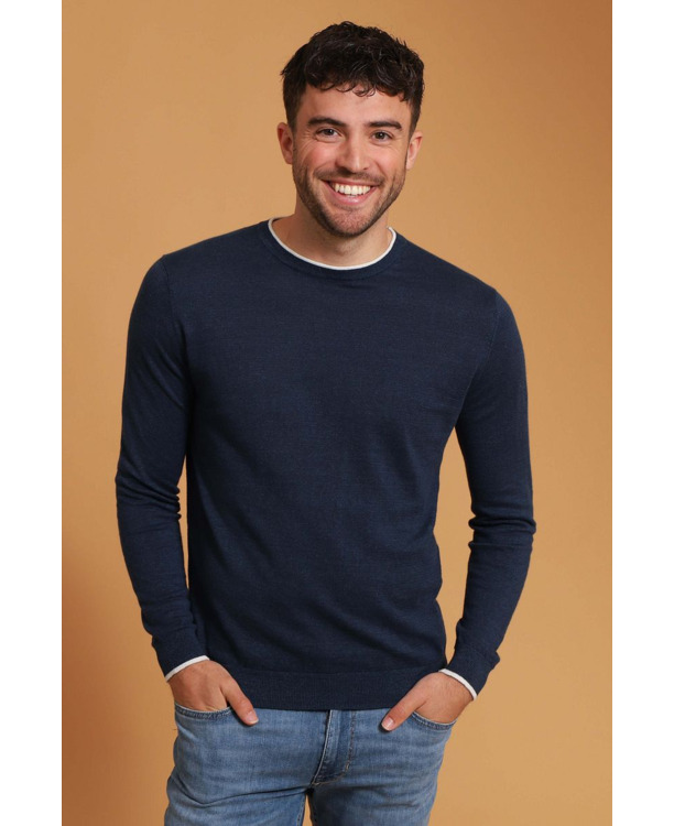 Suitable Trui O-Hals Johan Navy