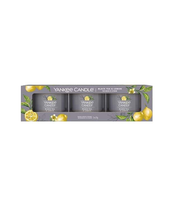 YC Black Tea & Lemon Filled Votive 3-Pack