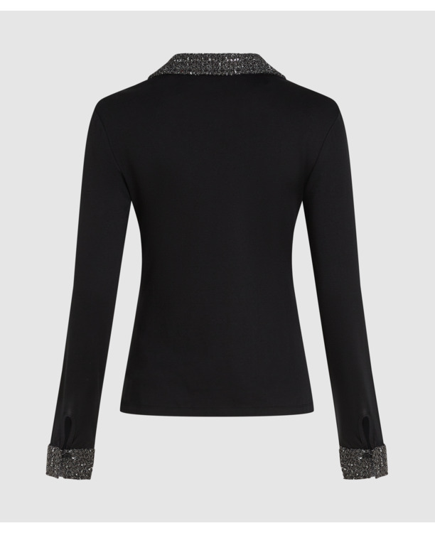 BOUCLE DETAIL LS POLO TOP