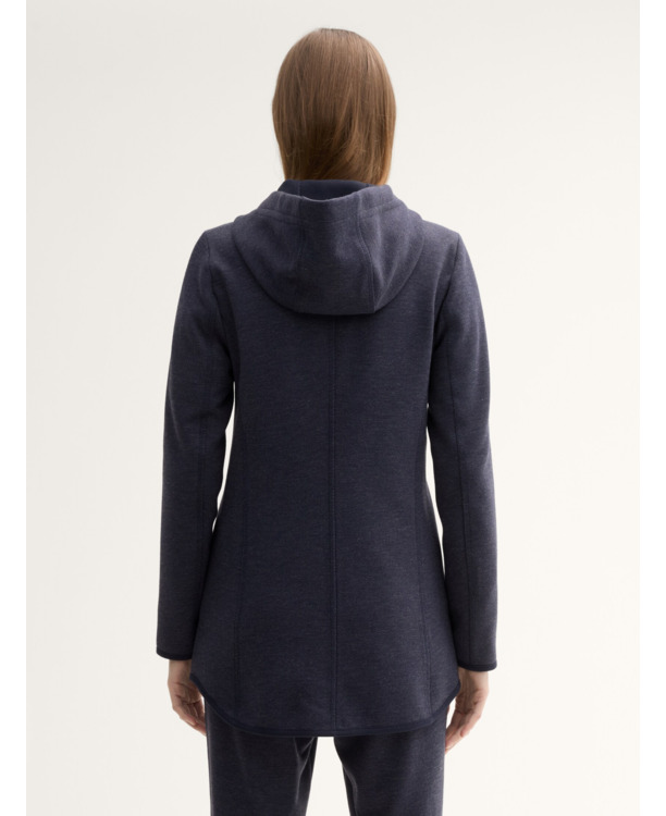 Hoodie-sweater in twilllook