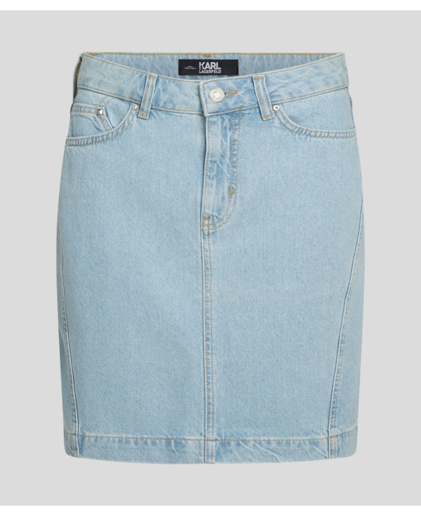 BLOCK LOGO DENIM SKIRT