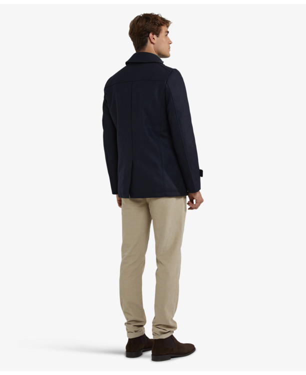 Wool Peacoat Heren