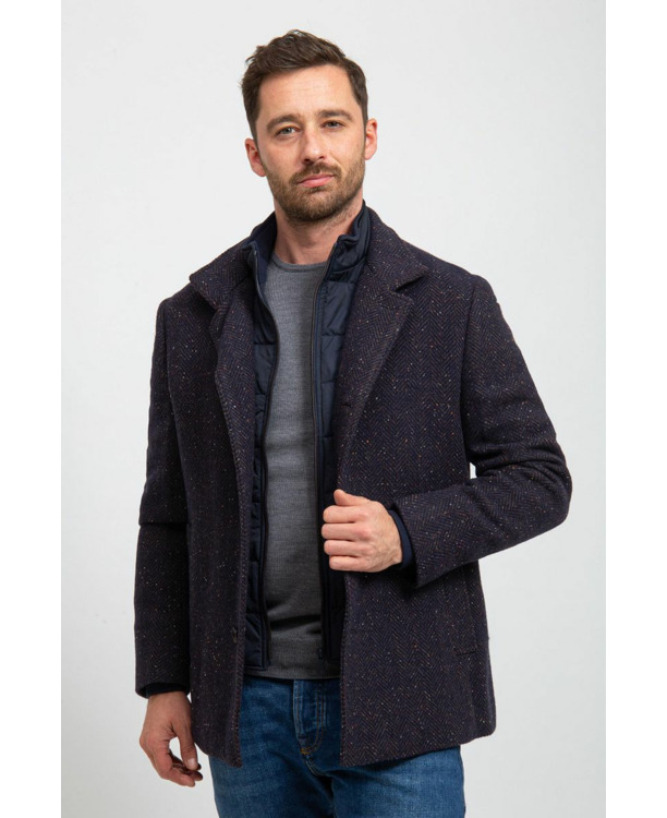 Suitable Robert Coat Wol Navy