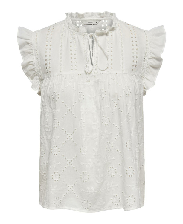 Regular Fit O-Neck Sleeveless (S/L) Mouwloze top met O-hals en koordsluiting