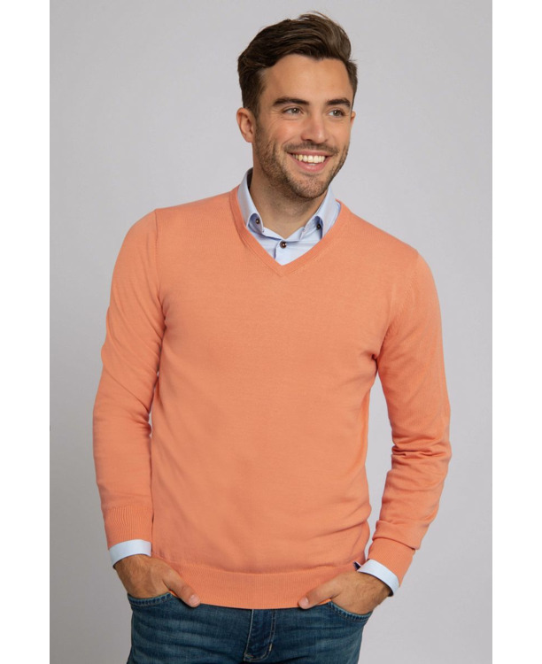 Suitable Pullover Vini V-Hals Oranje
